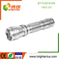 Factory Bulk Sale Most Powerful Aluminum Material Long Distance Brightest 5W Tactical Cree Led Torch For Free